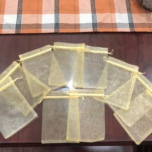 ☀️SALE☀️ NEVER USED 50 piece 5x7 Gold organza gift bag